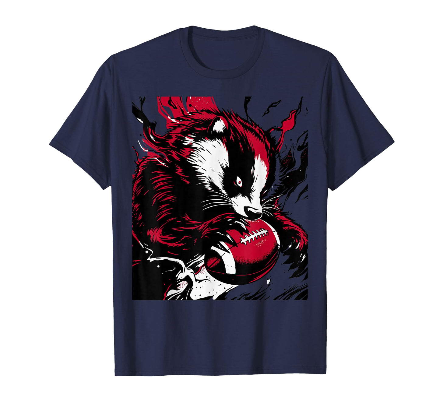 Ferocious Badger Football Lover Wisconsin Game Day Pop T-Shirt