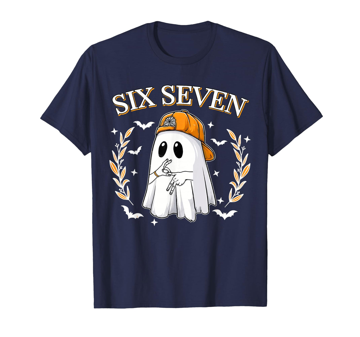 Six Seven 67 Meme Funny Ghost Halloween 6 7 Couple Matching T-Shirt
