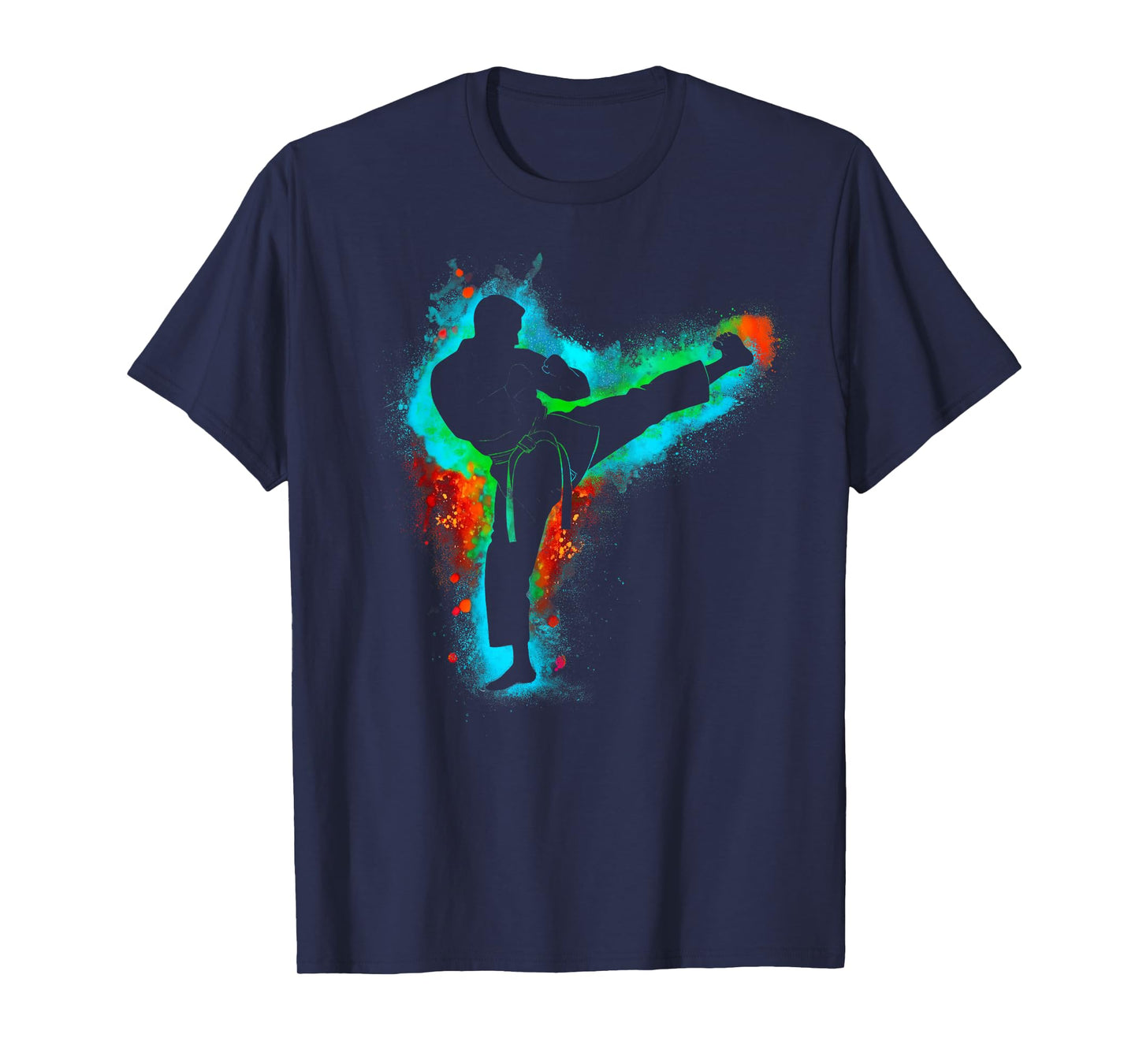 Colorful Retro Taekwondo Martial Arts Men Kids Boys Karate T-Shirt