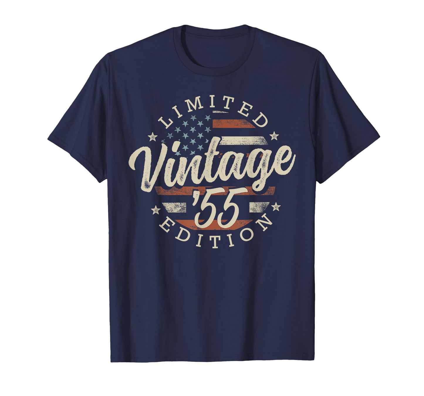 Vintage 1955 Limited Edition USA Flag 70th Birthday T-Shirt