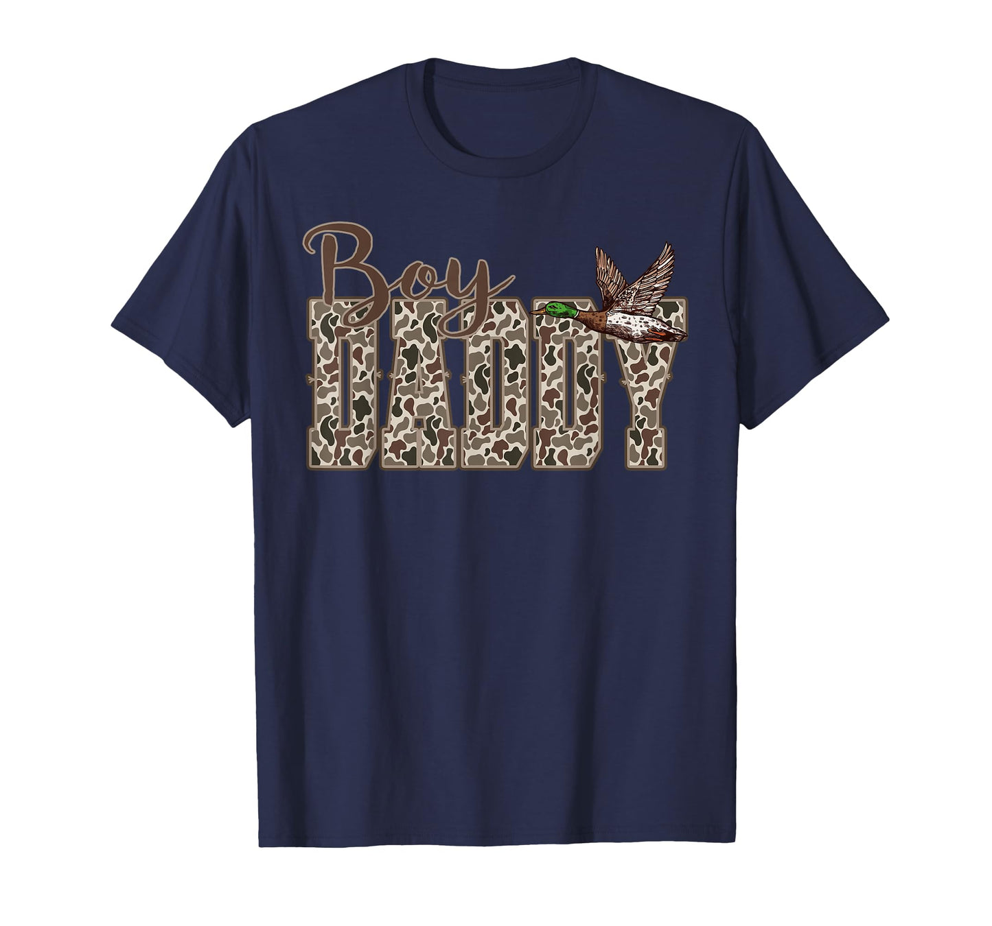 Hunting Boy Daddy Duck Camouflage Camo Preppy Camo Dad T-Shirt