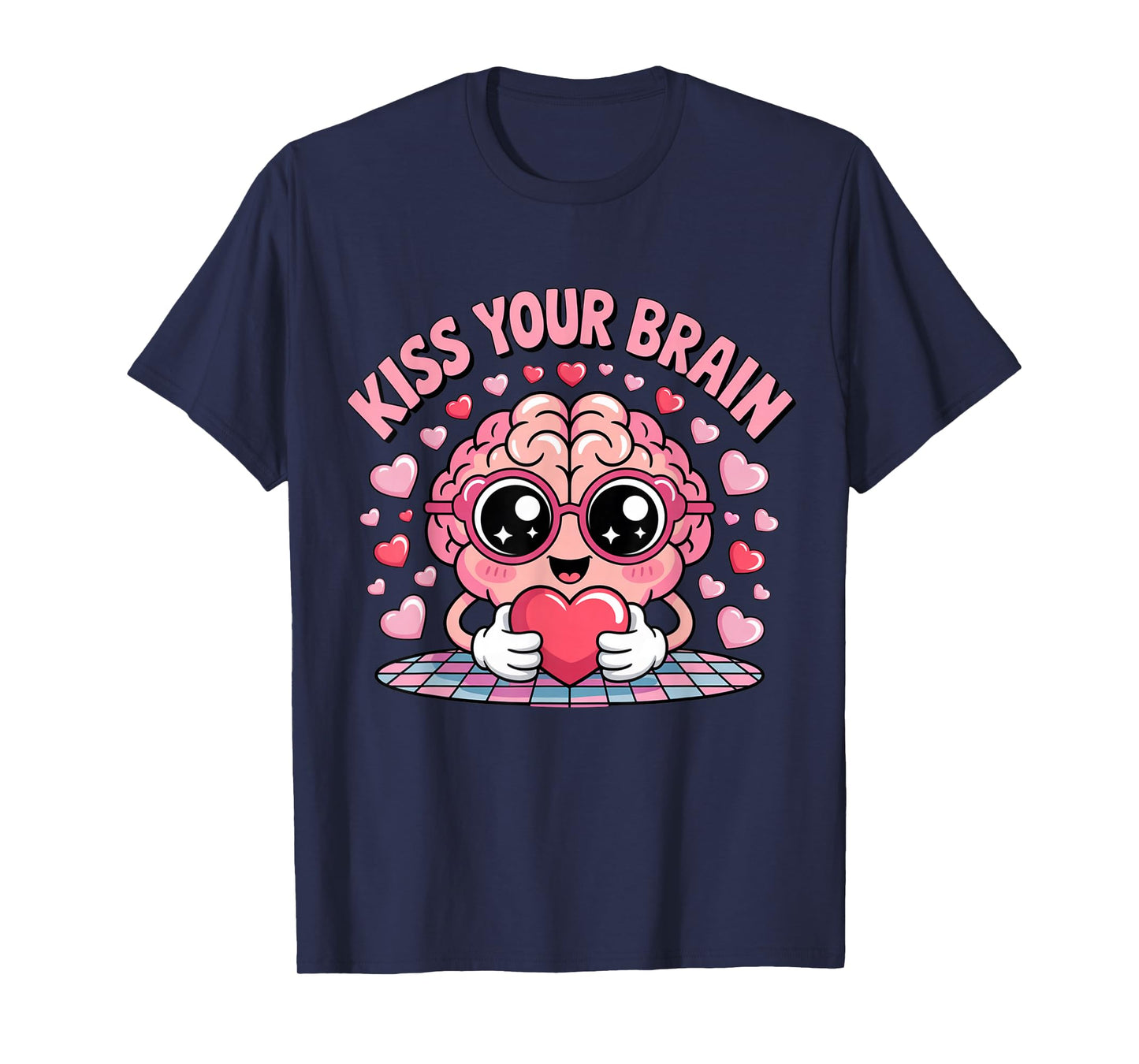 Kiss Your Brain Cute Valentine Teacher Squad Design T-Shirt