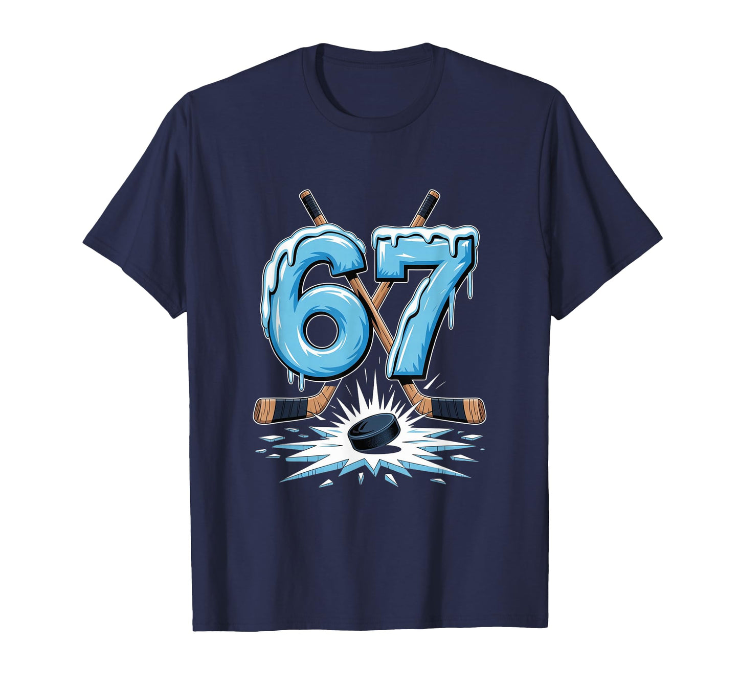 67 Six Seven Hockey Lovers Funny Meme Boys Men Women T-Shirt