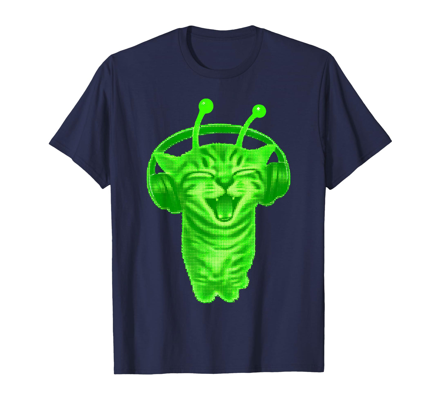 Y2K Alien Cat Meme Retro Silly Cat Vintage Space Kitty Funny T-Shirt