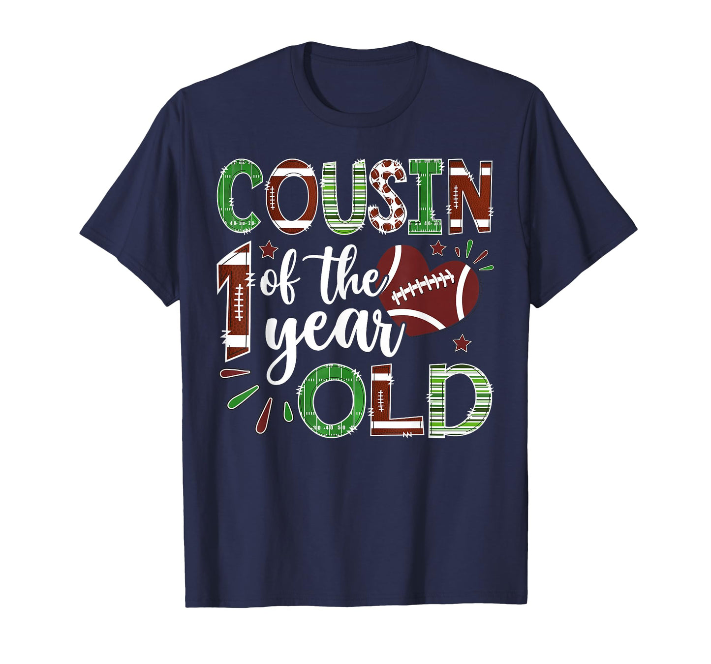 Cousin of The 1 Year Old Football First Birthday Boy T-Shirt