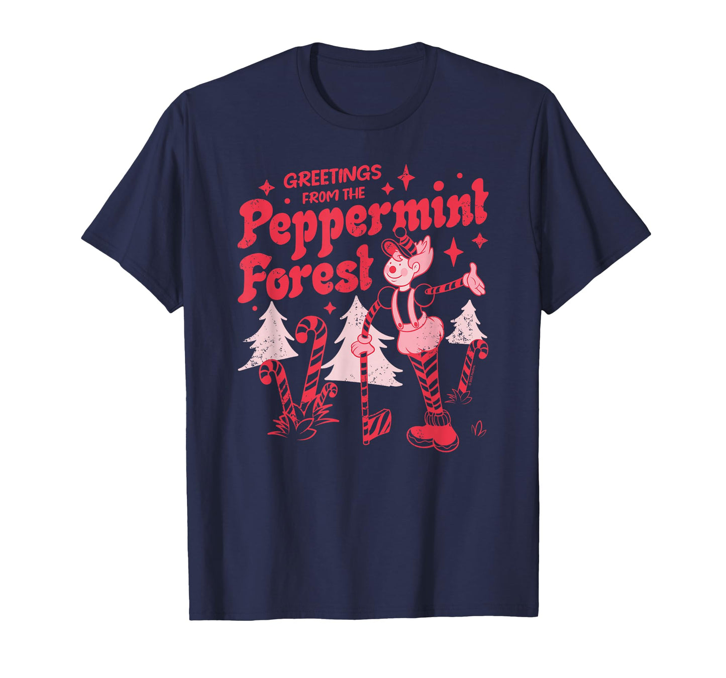 Candy Land Greetings from The Peppermint Forest Retro Poster T-Shirt