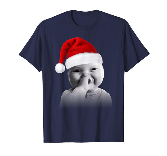 Funny Niche Baby gen z Meme Giggling AI Laughing Christmas T-Shirt