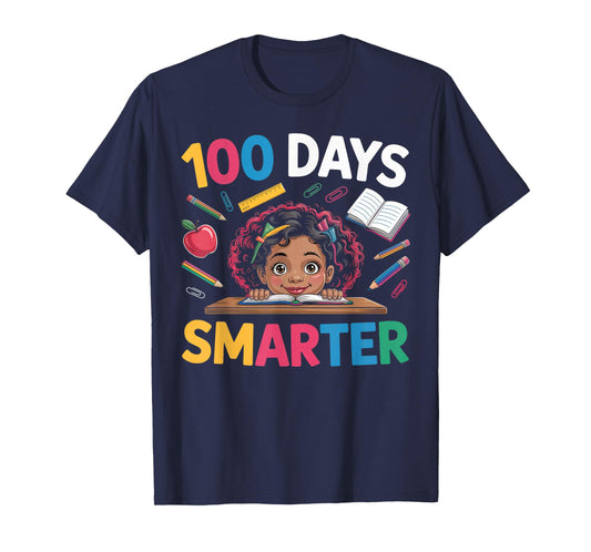 100 Day Smarter Teacher Student Happy 100 Days of School T-Shirt