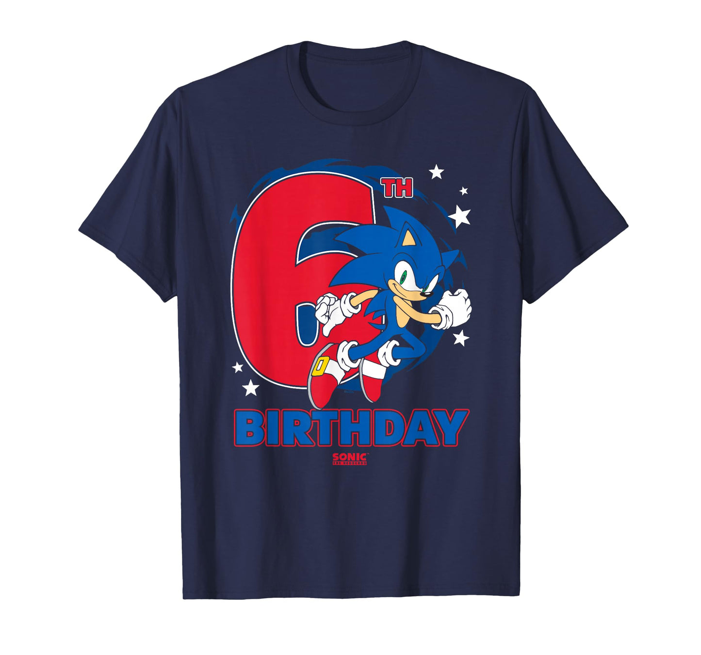 Sonic The Hedgehog Epic Sonic 6th Birthday Big Chest Logo T-Shirt