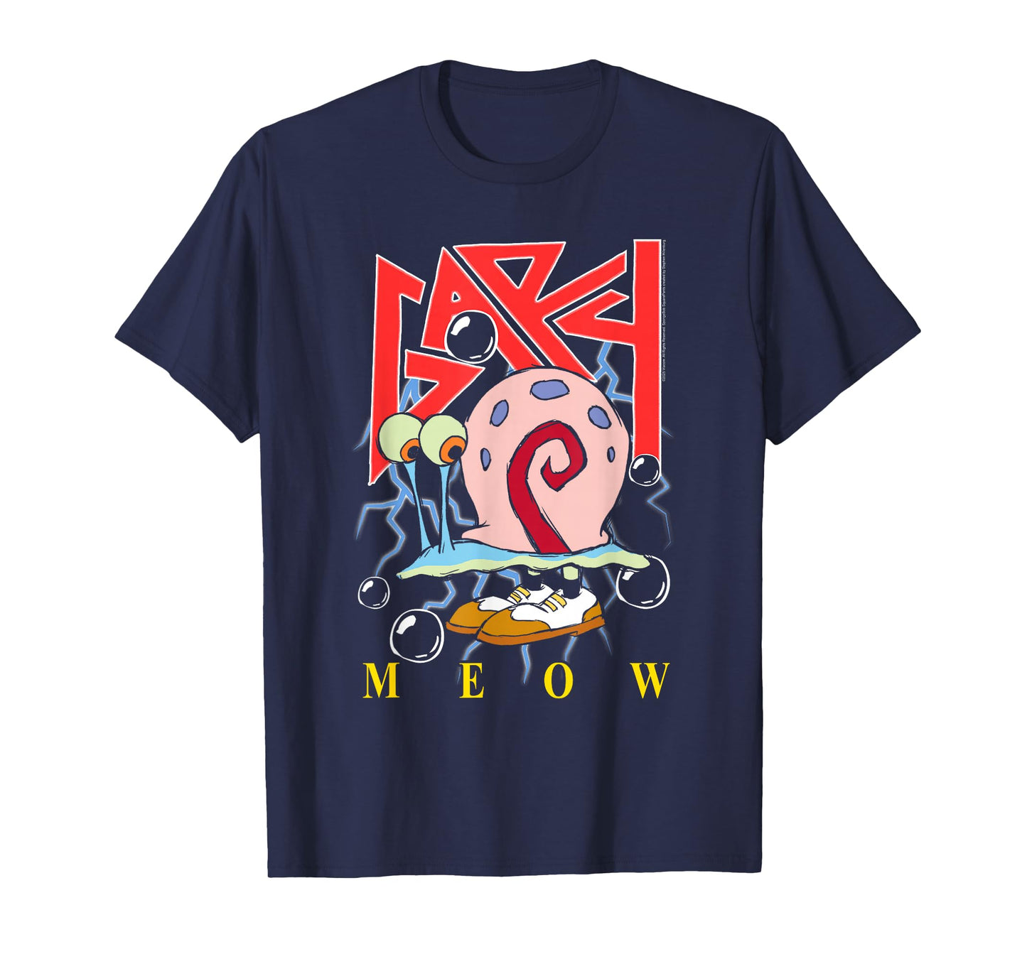 SpongeBob SquarePants Gary Snail Heavy Metal Band T-Shirt