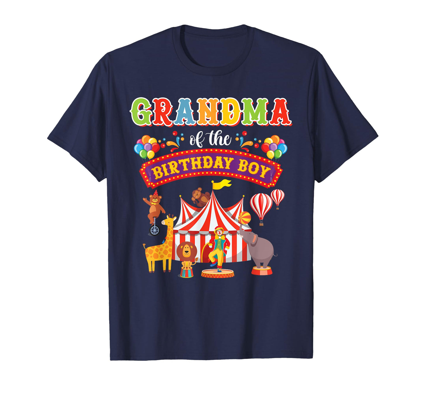 Grandma Of The Birthday Boy Carnival Circus 1st Birthday T-Shirt