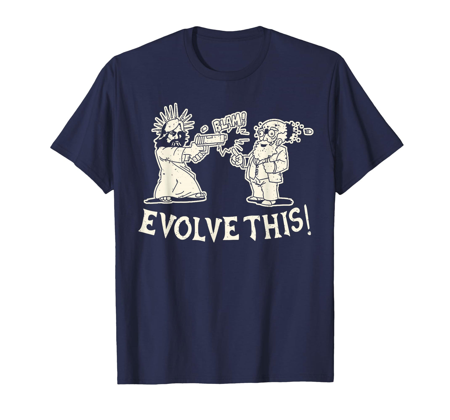 Vintage Evolve This Jesus And Darwin 3 T-Shirt
