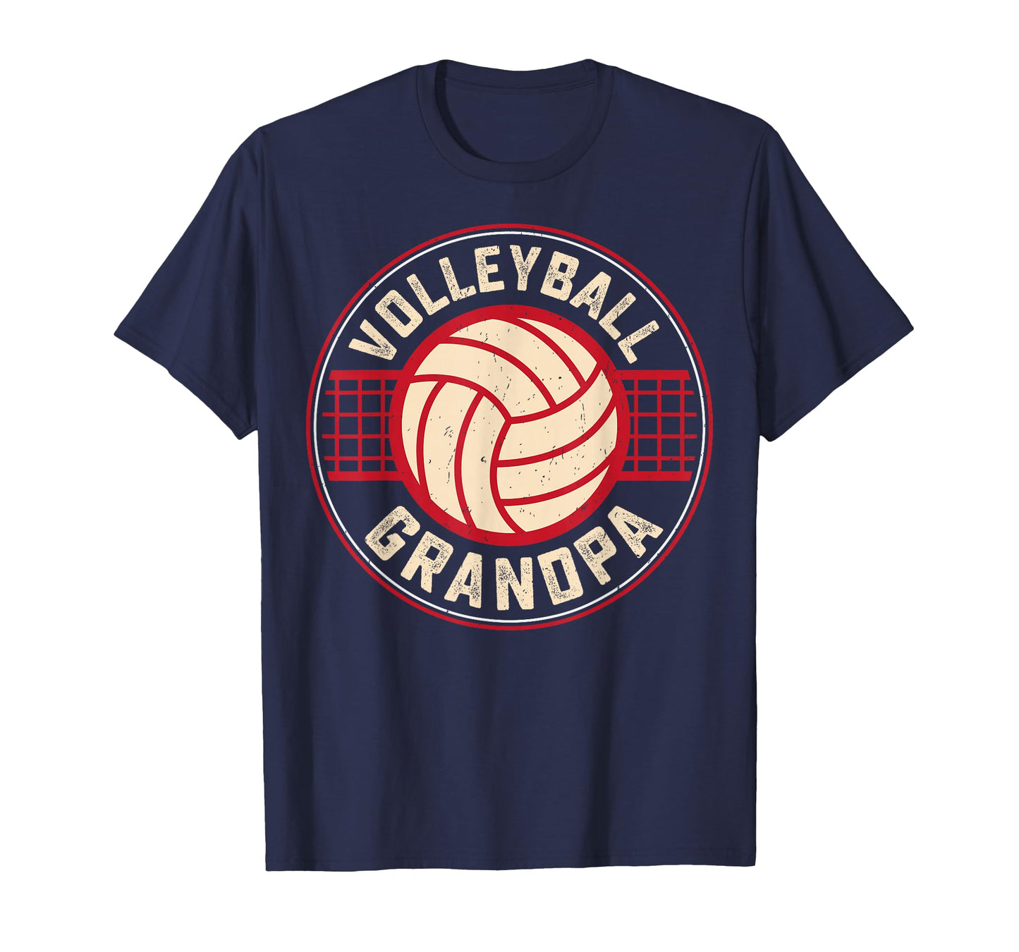 Volleyball Grandpa Fathers Day Volleyball Lover Grandfather T-Shirt