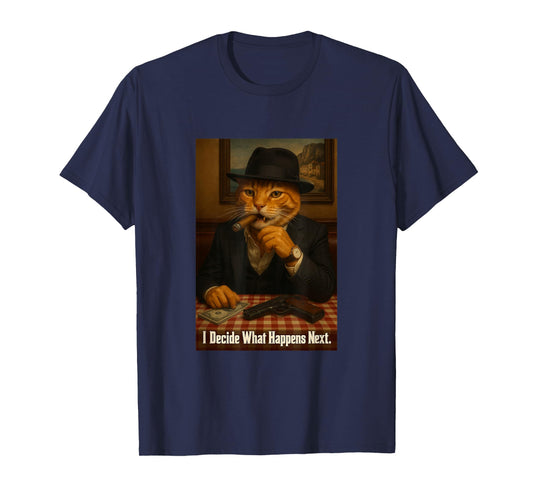 Mafia Cat Boss Funny Retro Art T-Shirt