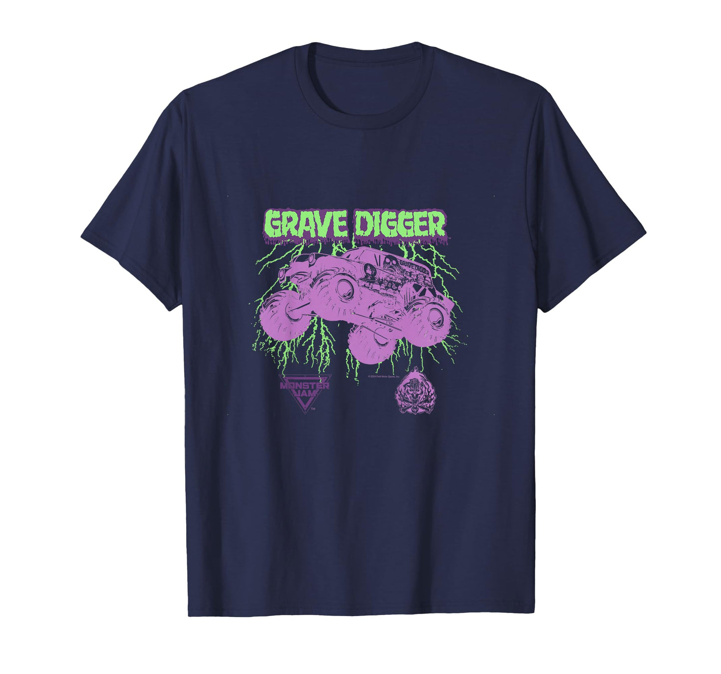 Monster Jam Kids Grave Digger Lightning T-Shirt