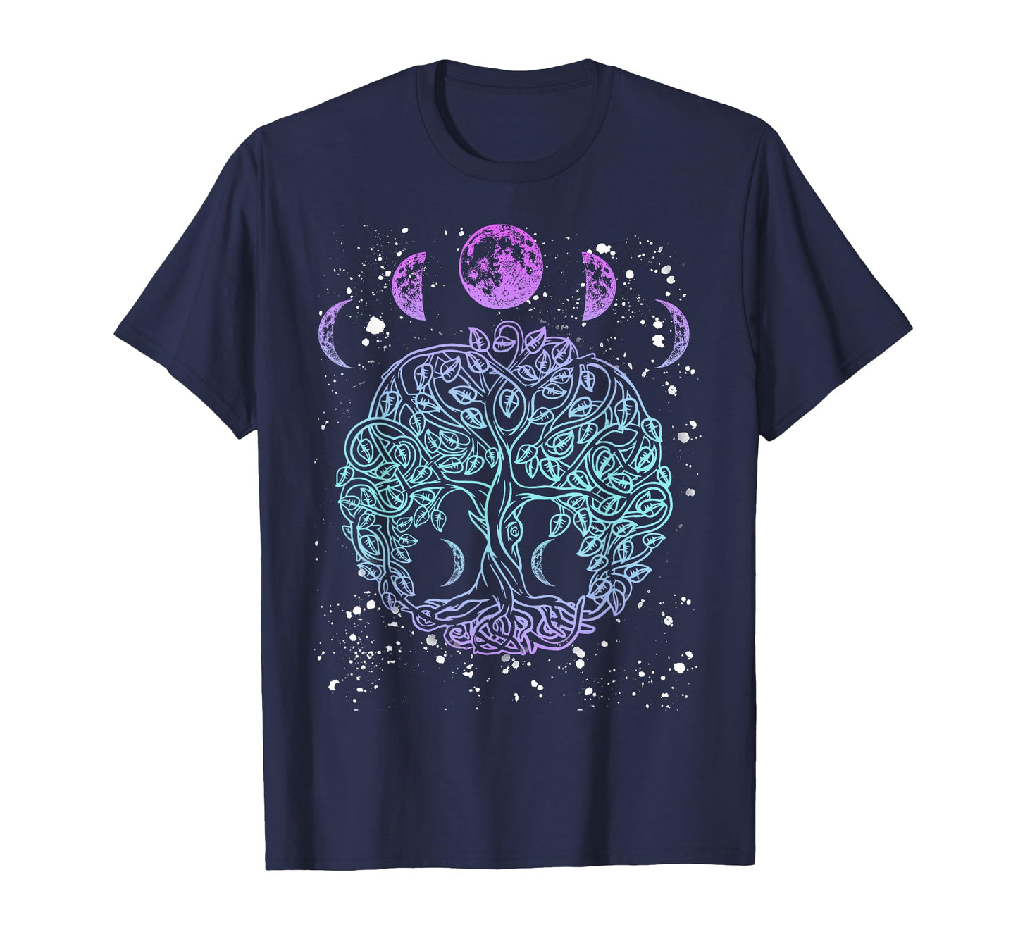 Moon Phases Tree of Life - Viking Pagan Wicca T-Shirt
