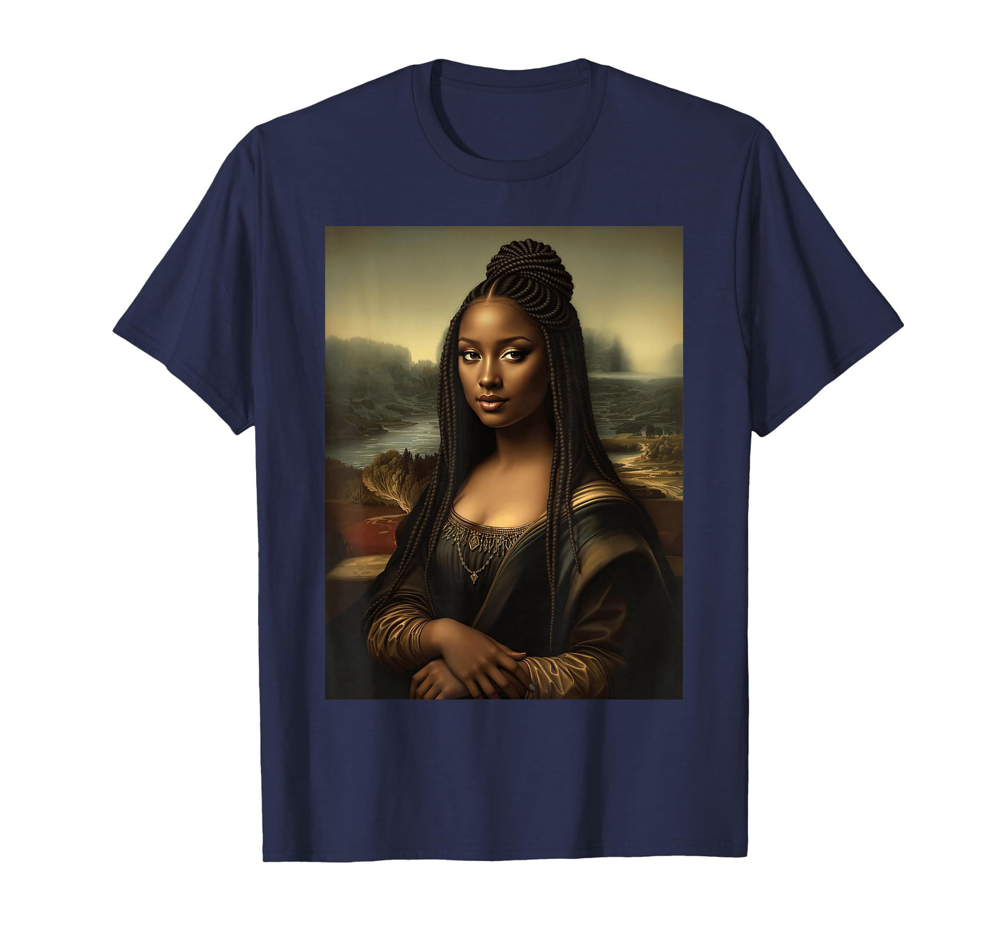 Black Mona Lisa African American Black History Month Funny T-Shirt