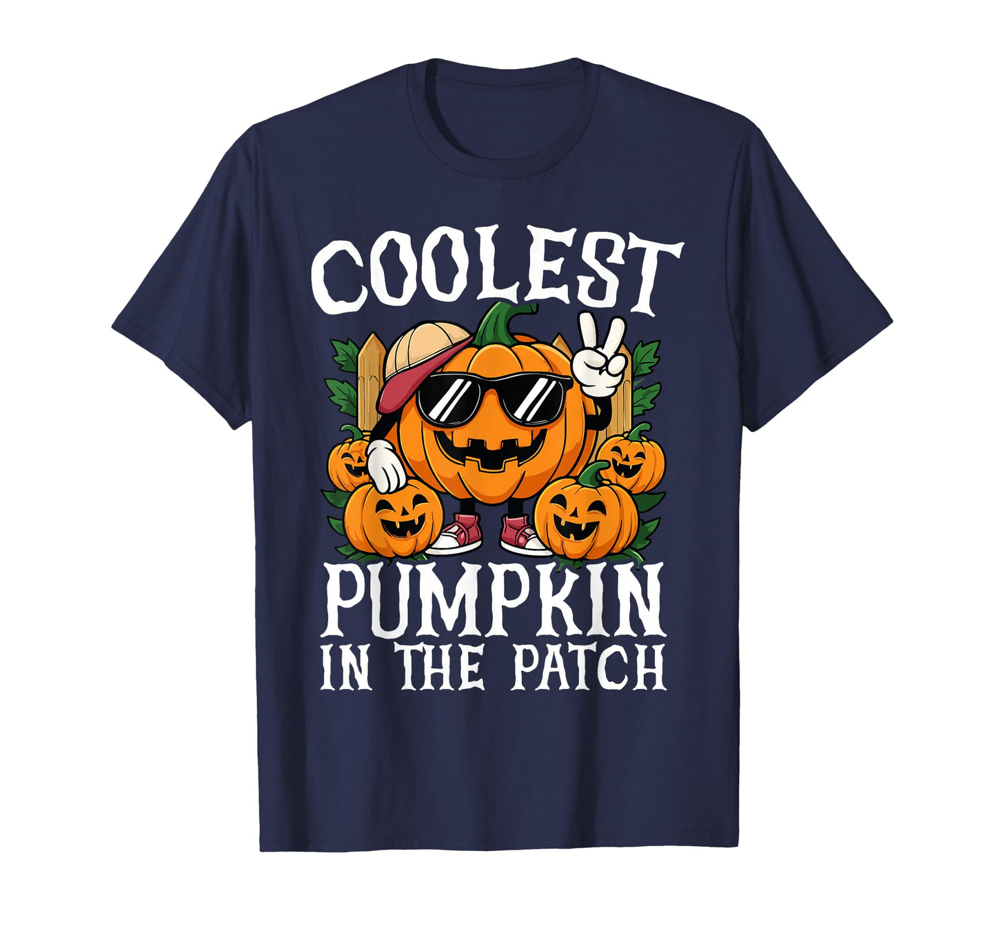 Funny Halloween Boys Men Kids Coolest Pumpkin In The Patch T-Shirt