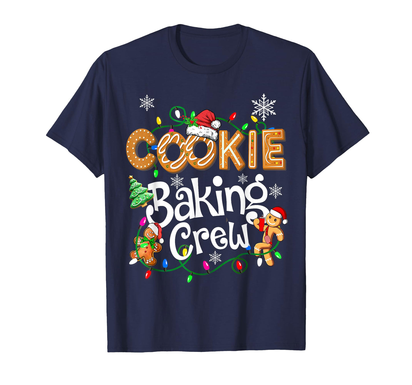 Cookie Baking Crew Cooking Lover Santa Xmas Gingerbread T-Shirt
