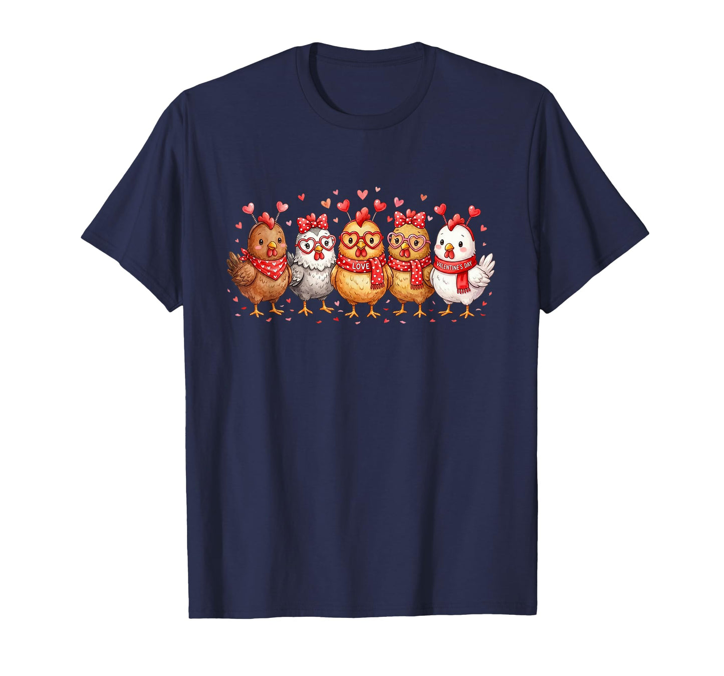 Funny Chicken Valentine Shirt for Women Farm Tees Farm Girl T-Shirt
