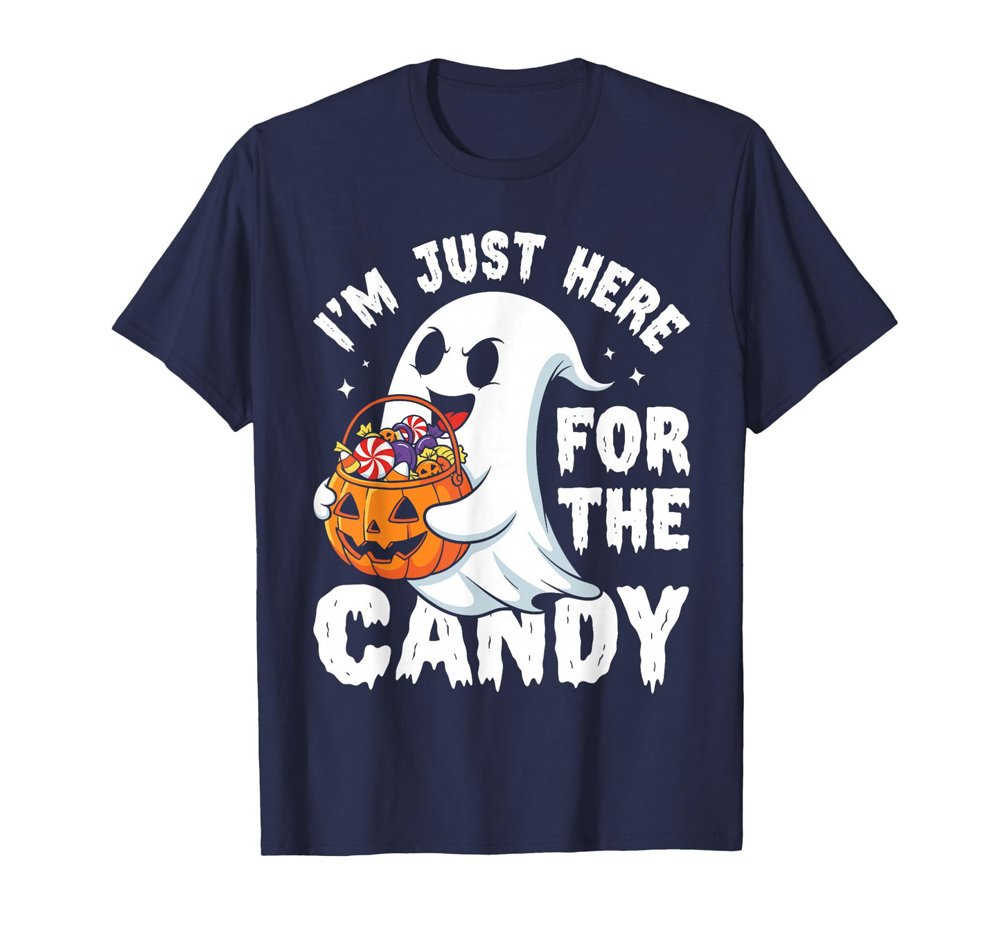 I'm Just Here for The Candy Halloween Pun Lollipop T-Shirt