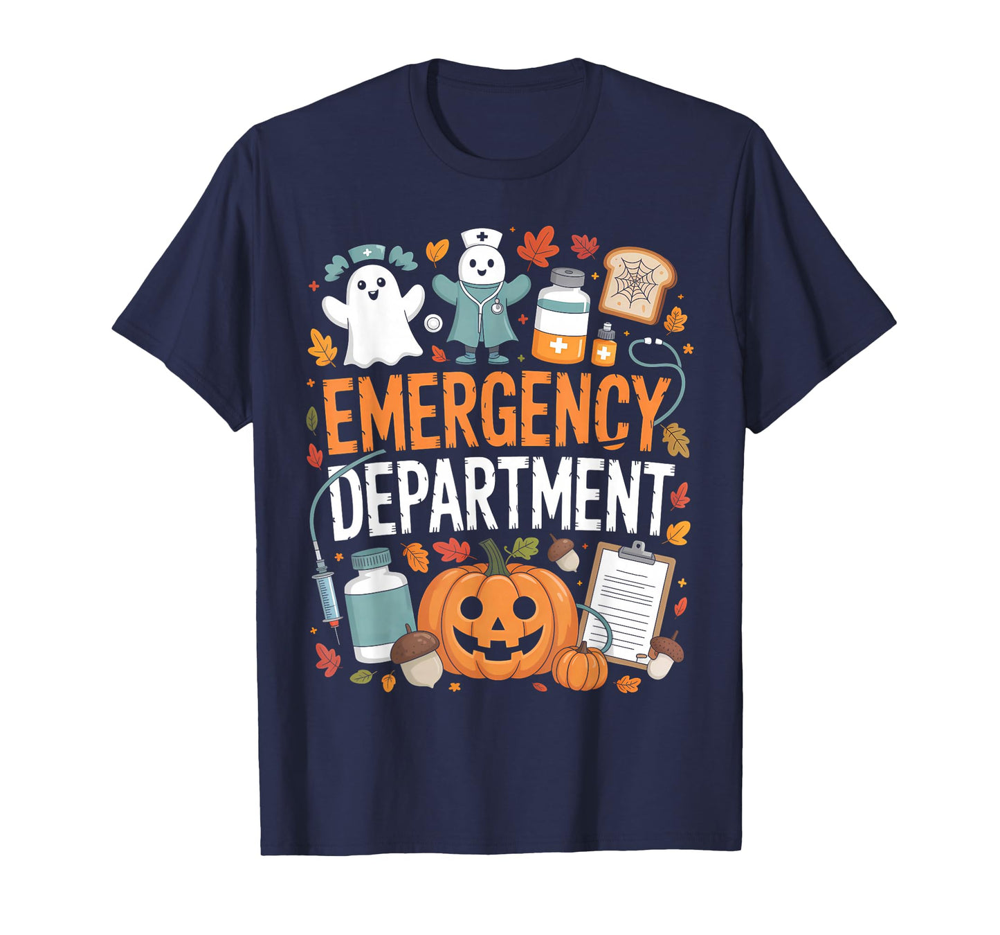 Emergency Department Funny ER Nurse Halloween Spooky Season T-Shirt