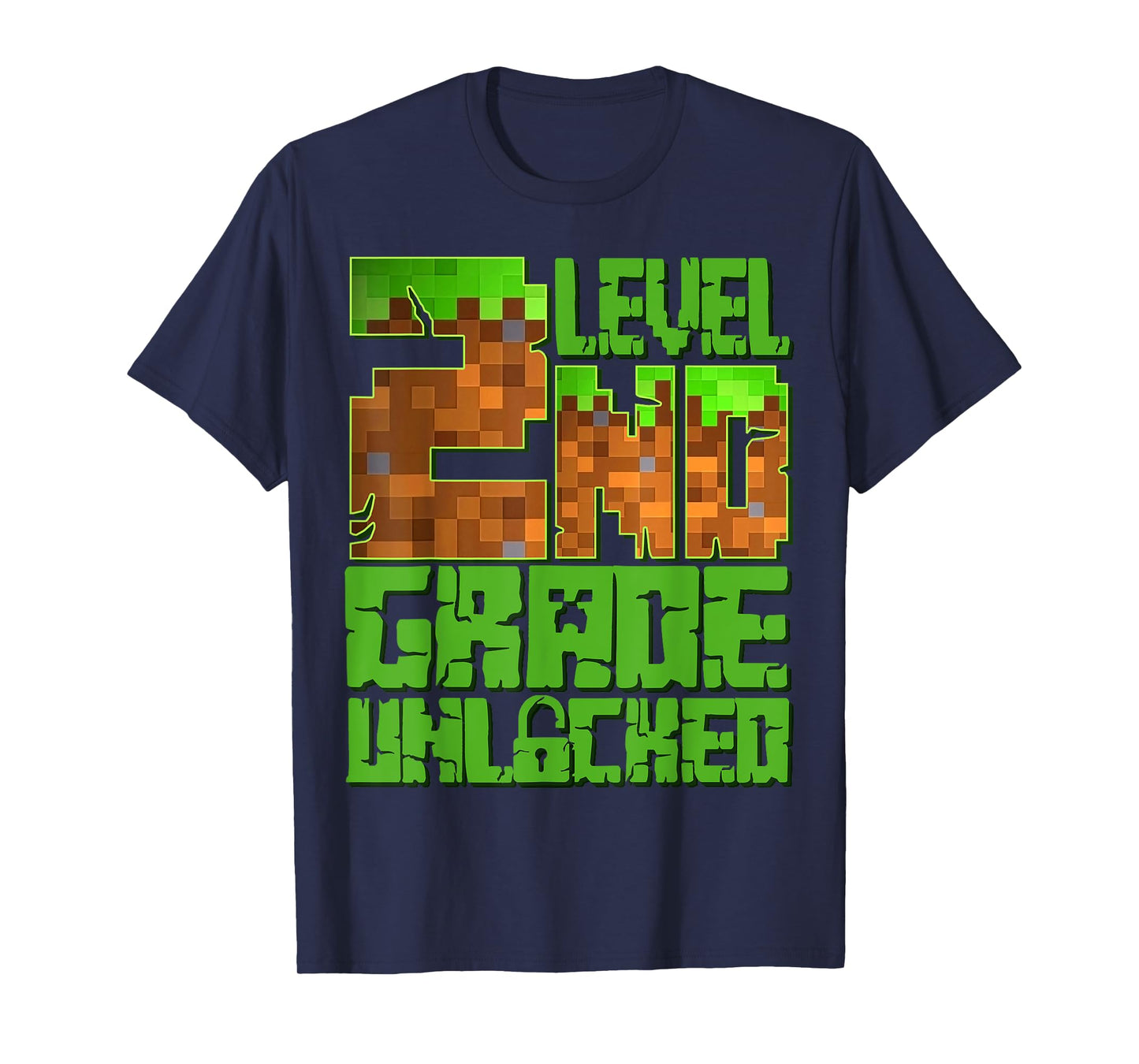 Level 2nd Grade Unlocked Game Pixel Kids Boy Back To School T-Shirt