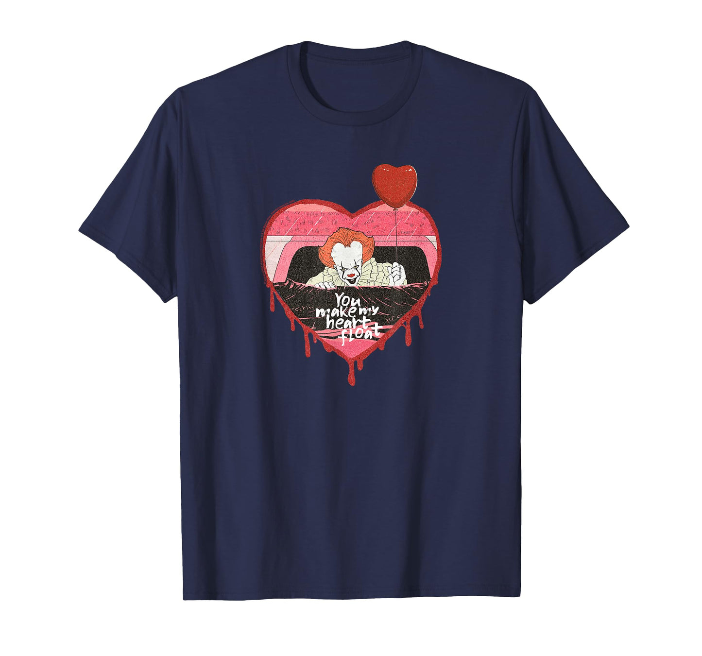 IT Pennywise Valentine's Day Make My Heart Float Horror T-Shirt