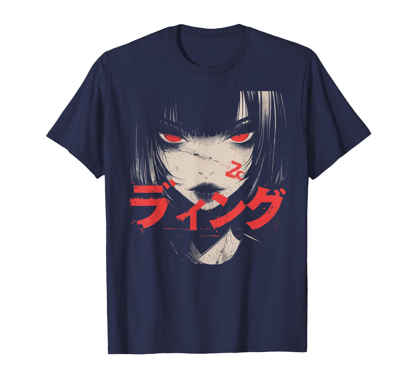Goth Grunge Demon Anime Girl Waifu Horror Alt Aesthetic T-Shirt