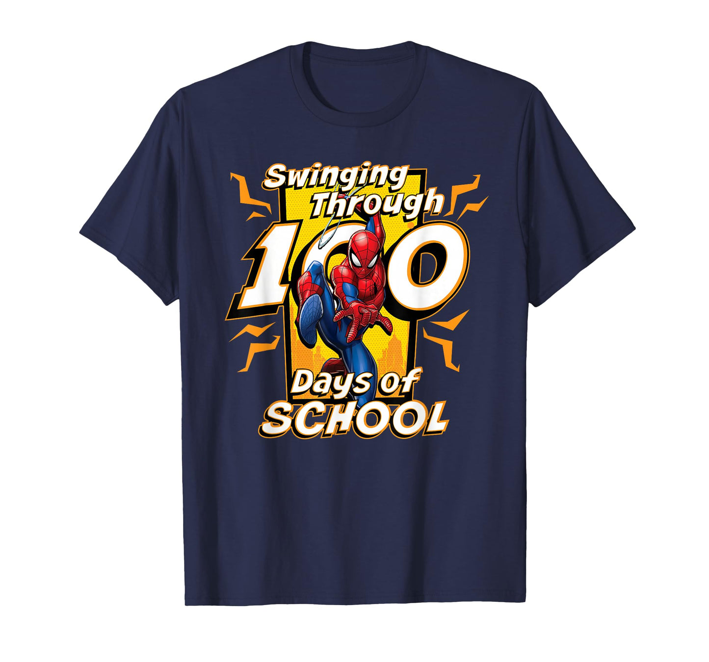 Marvel Super Heroes Spider-Man 100 Days of School 100th Day T-Shirt