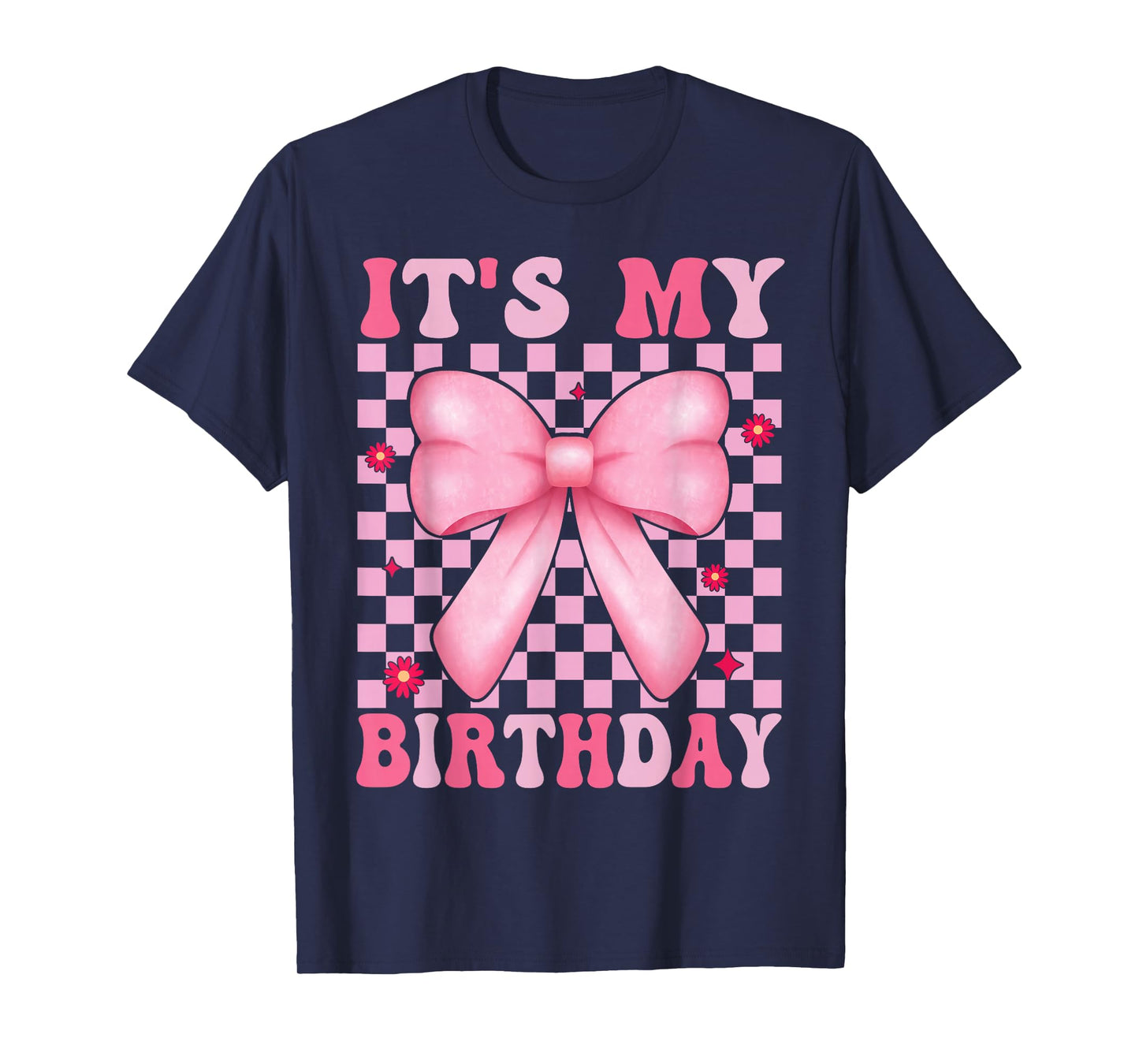 It's My Birthday Pink Coquette Bow Birthday Girls Women Teen T-Shirt