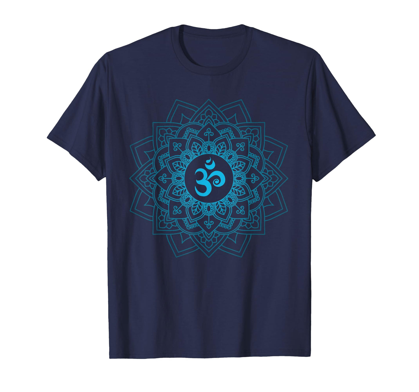 Blue Unisex Om Meditation Mandala T-Shirt