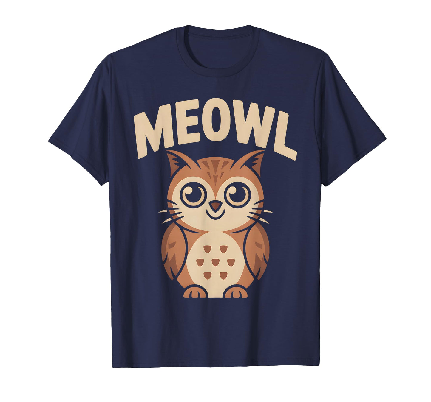 Meowl Cat Owl Hybrid Funny Meme Brain Rot Gen Alpha Trending T-Shirt