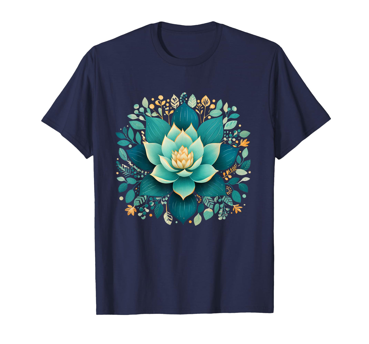 Elegant Lotus Flower for Yoga Fans Floral Aesthetic Design T-Shirt