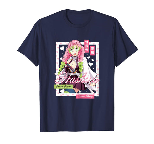 Demon Slayer: Kimetsu no Yaiba Mitsuri Kanroji Pink Heart T-Shirt