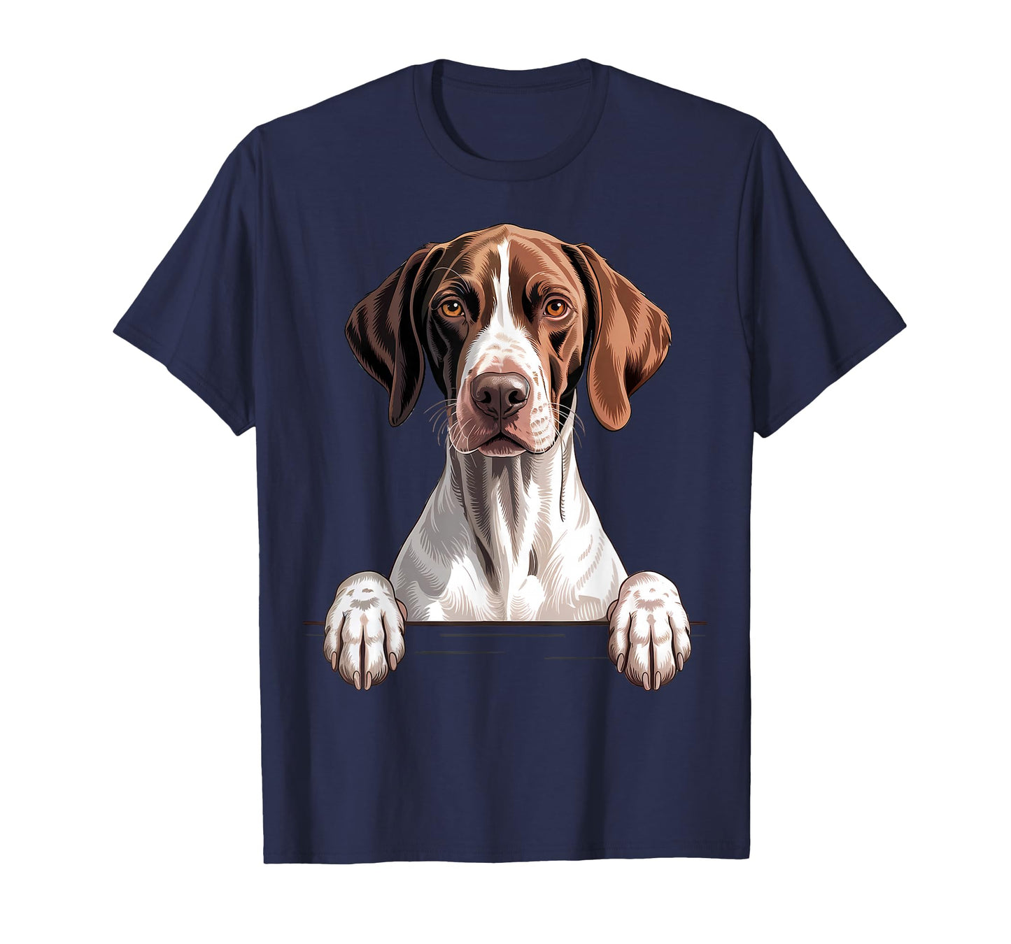 English Pointer Funny Peeking Pocket Puppy Dog Lover T-Shirt