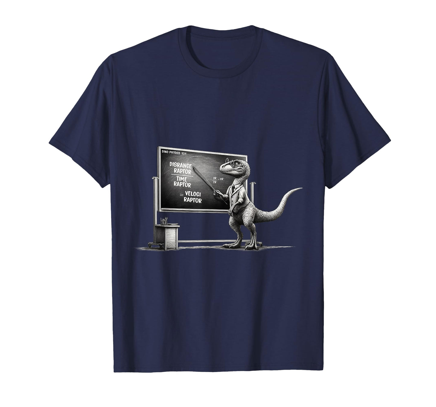 Funny Physics Velociraptor Distance Raptor Over Time Raptor T-Shirt