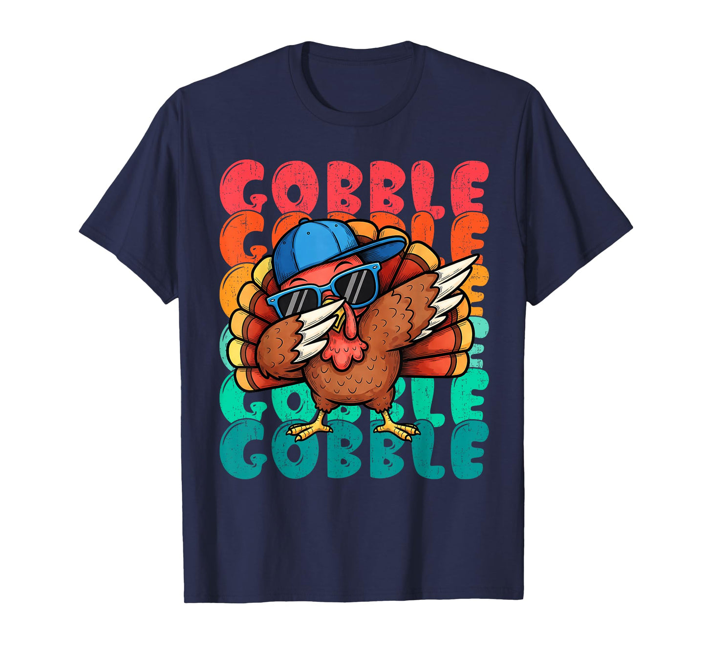 Funny Turkey Dabbing Shirts Thanksgiving Men Toddler Boy T-Shirt