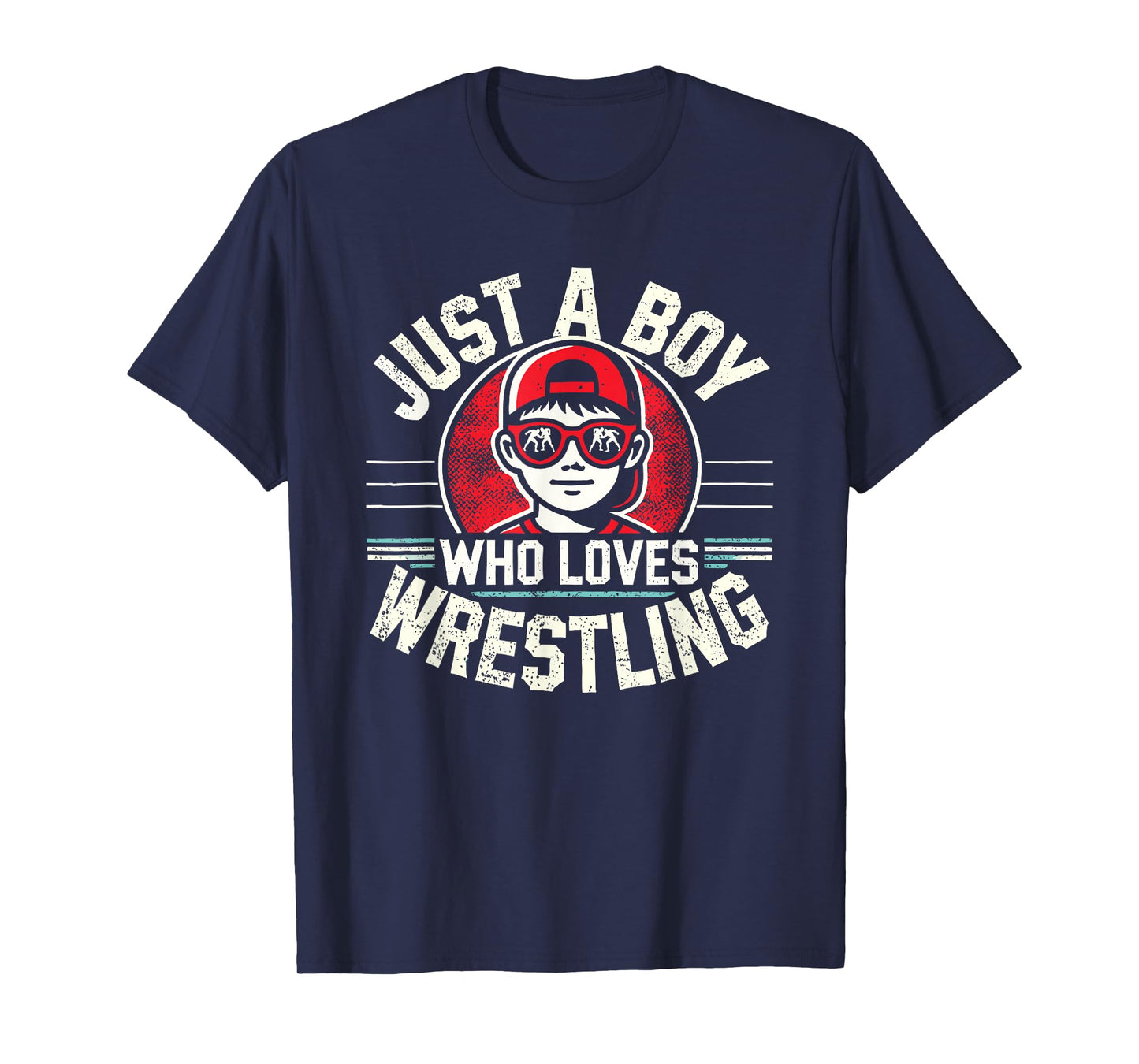 Just A Boy Who Loves Wrestling, Boys & Kids, Wrestler T-Shirt