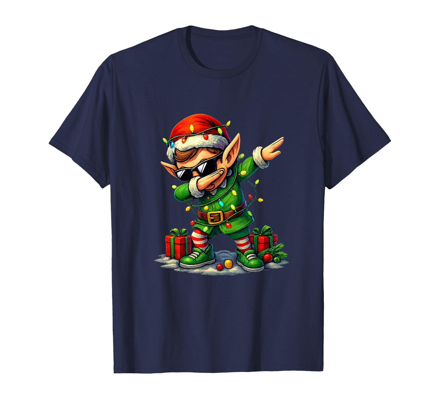 Christmas Elf Dabbing Dance Dab Xmas Pajamas Boys Girls Kids T-Shirt