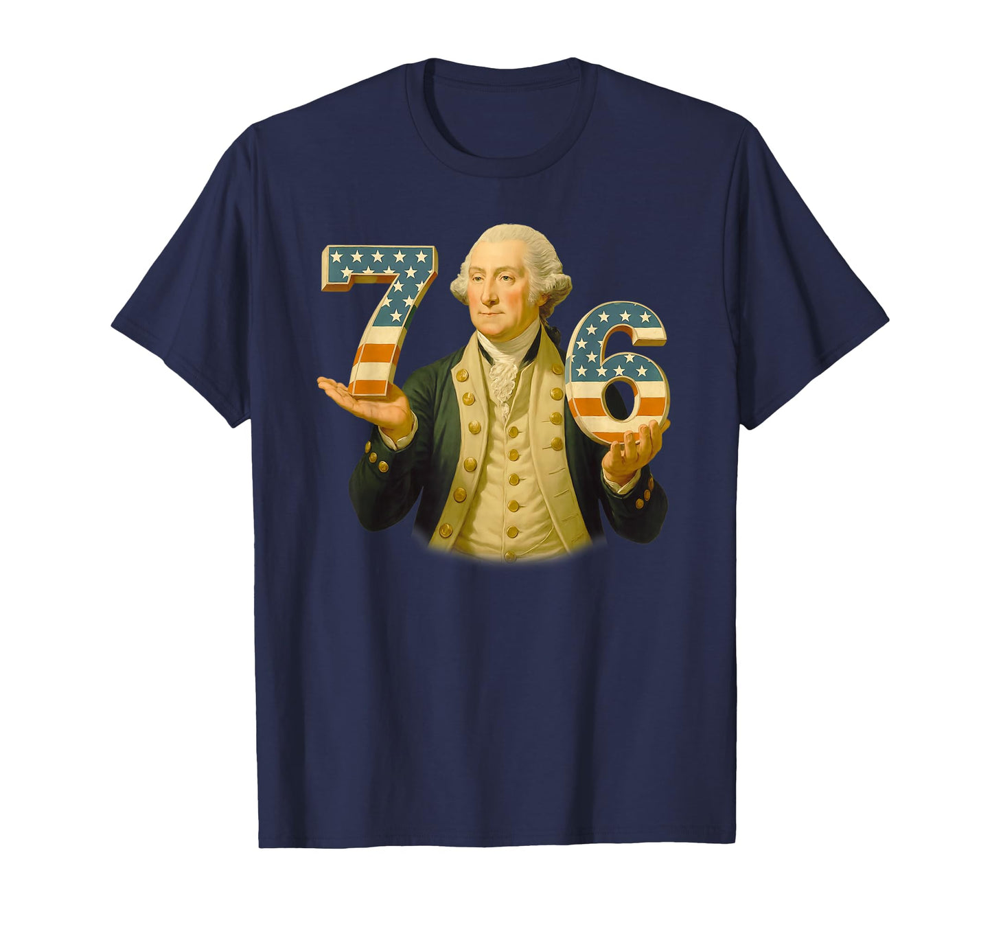 Funny Vintage Reverse 67 Meme 76 George Washington USA T-Shirt