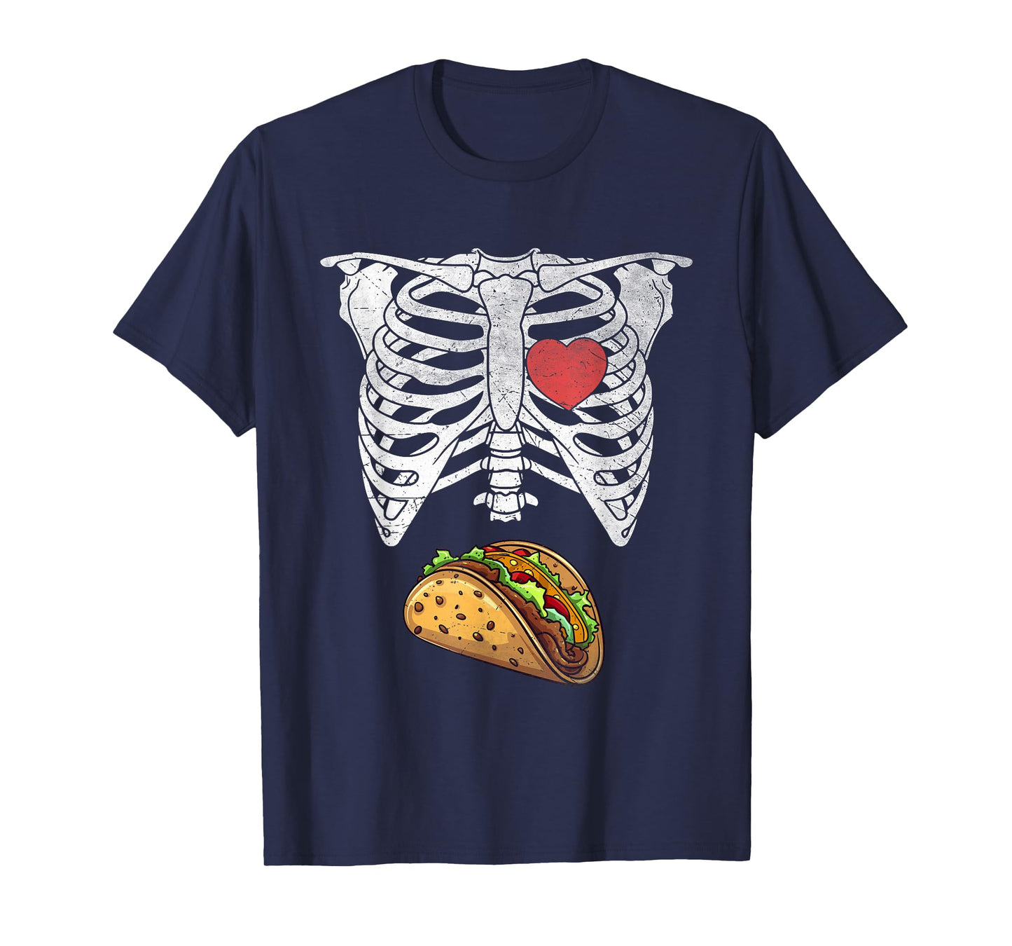 Halloween Dad Skeleton Tacos Funny Pregnancy Couple Mens T-Shirt