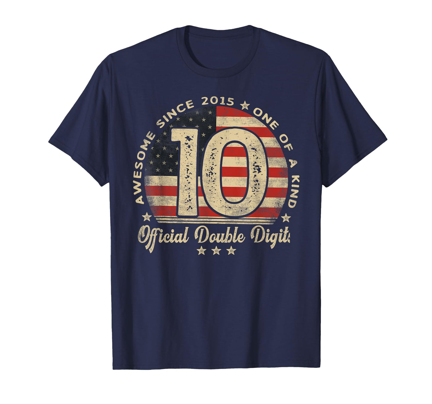 Awesome Since 2015 Official Double Digits 10th Birthday T-Shirt
