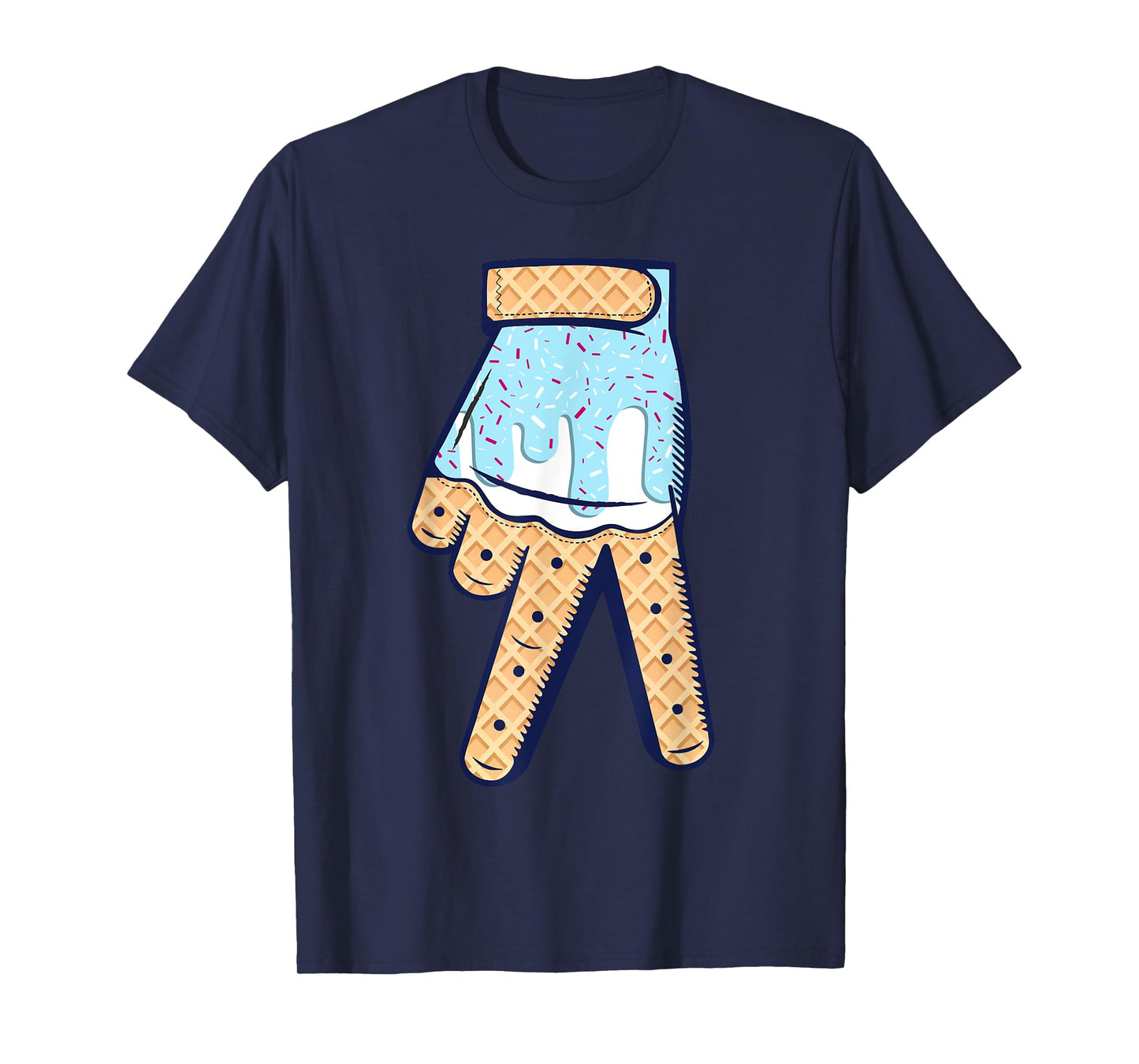 Baseball Ice Cream Drip Boys Glove Sprinkles Baseball Lover T-Shirt