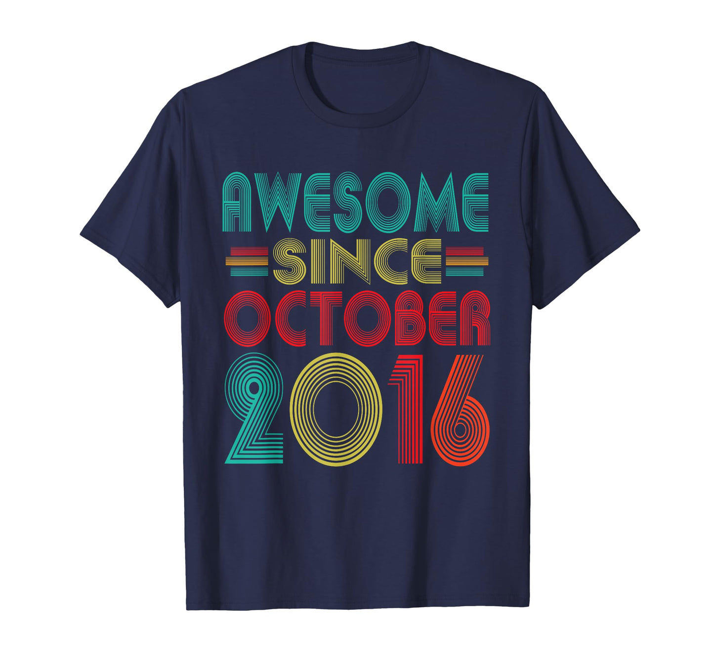 Awesome Since October 2016 Years 9th Birthday Funny Vintage T-Shirt