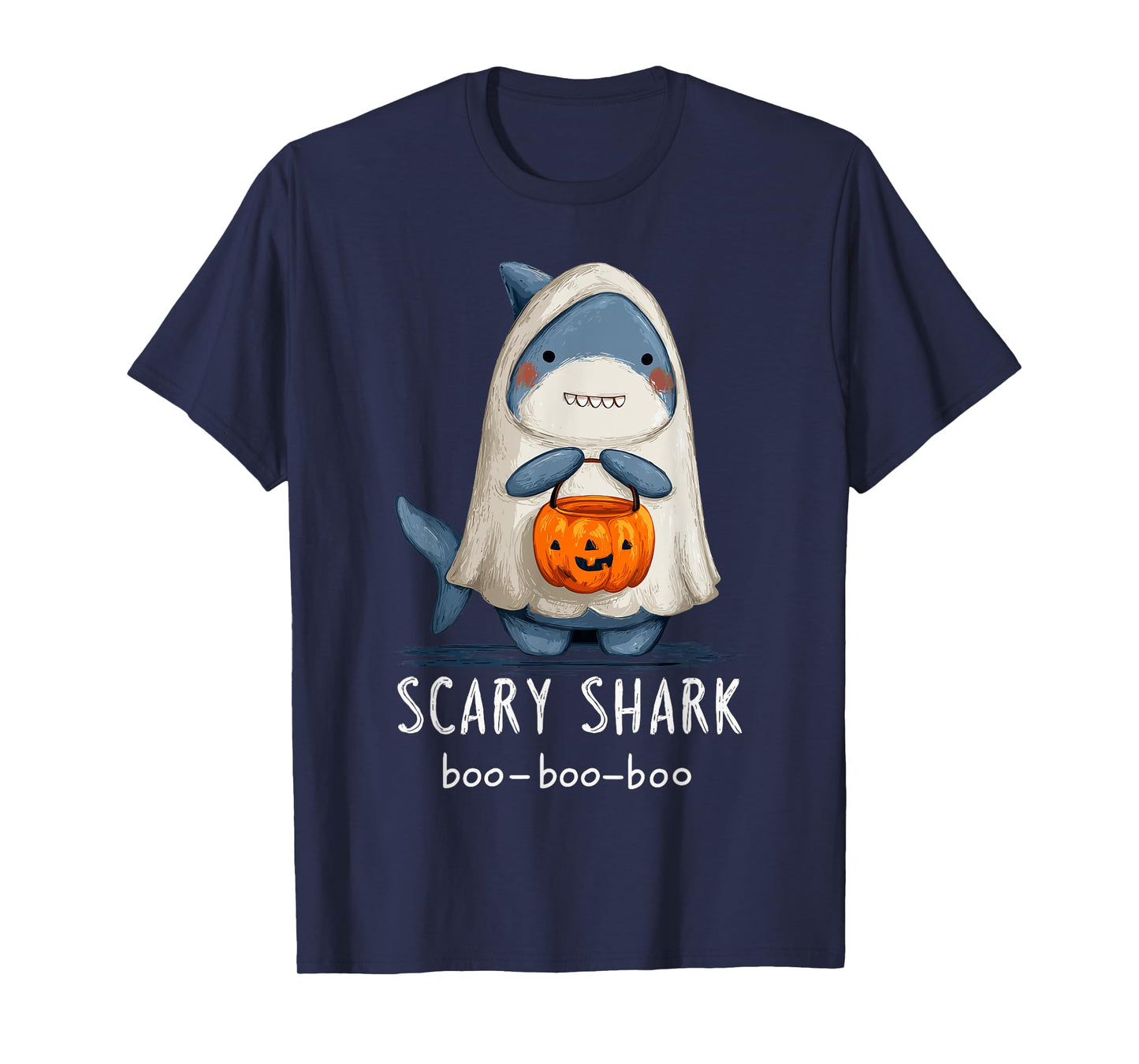 Cute Shark Mummy Halloween Men Women Kids Funny Shark T-Shirt