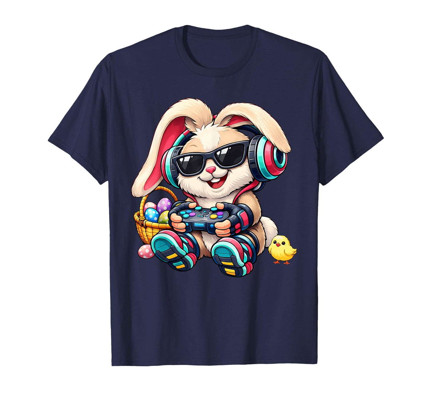 Boys Easter Funny Video Games Bunny Happy Easter Day Gamer T-Shirt