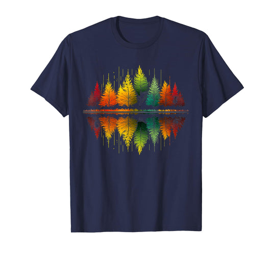 Nature Reflection Forest Trees Outdoor Wildlife T-Shirt