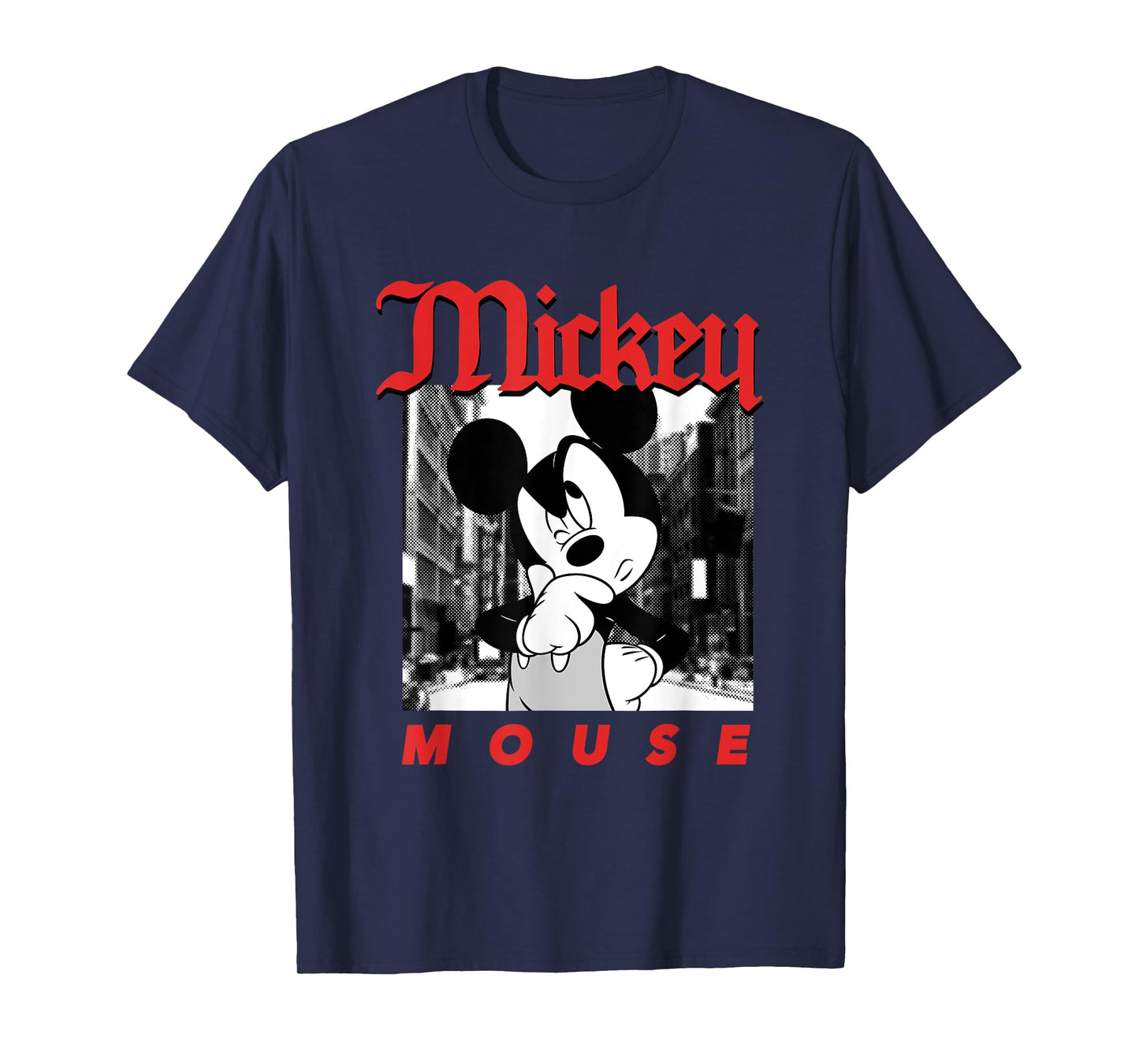 Disney Mickey and Friends Retro City Vibes Monochrome T-Shirt