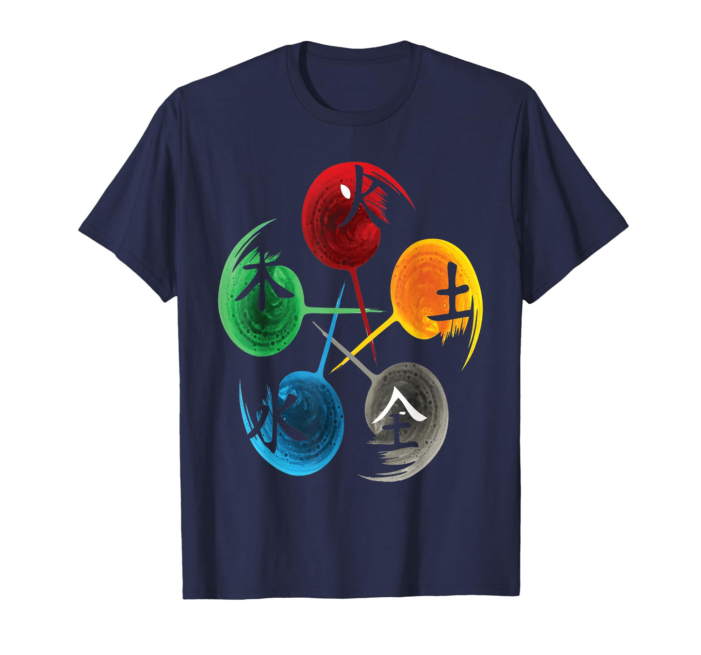 The Five Elements Of Qigong, Tai Chi tshirt Design. T-Shirt